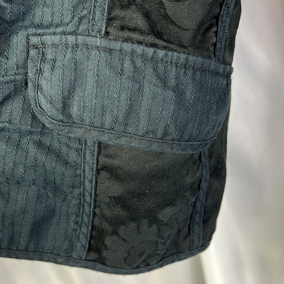 Chico's Navy Blue & Black Military Style Lightweight Lined Blazer Chico's 1 - Picture 6 of 10